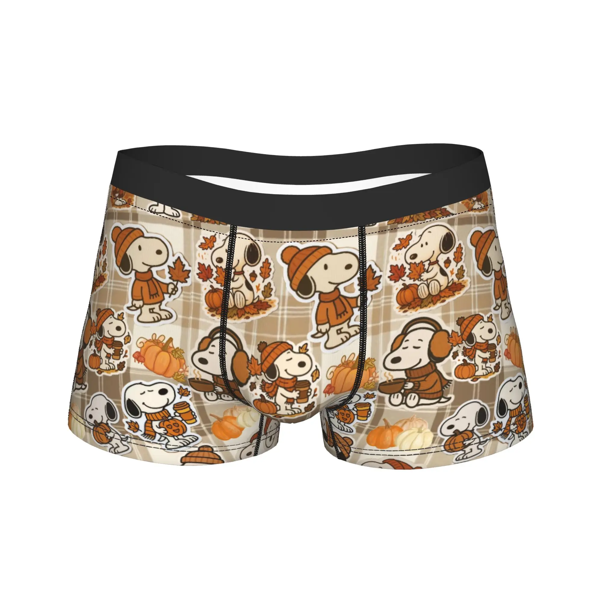 Men's Boxer Briefs Shorts Panties I love this because I love Snoopys Fall  Breathable Underwear  Homme Humor Plus Size Underpant