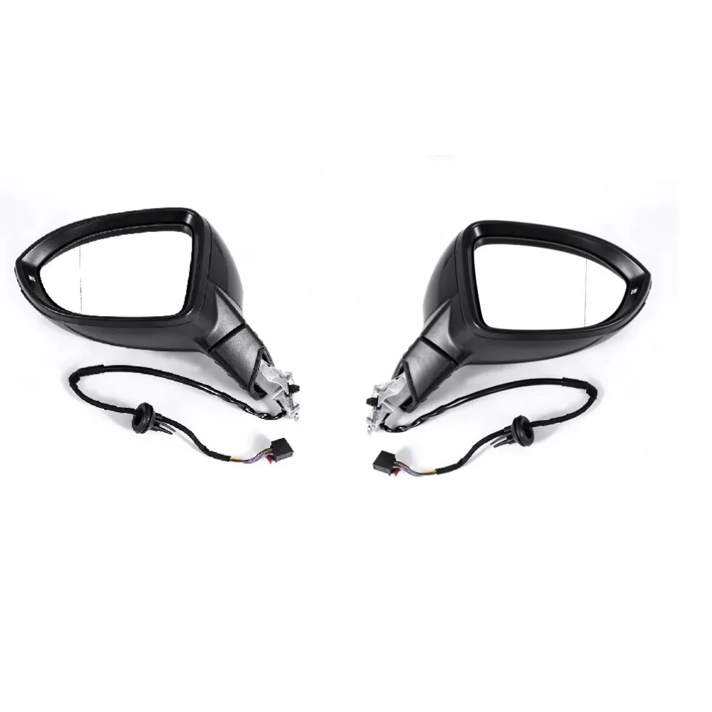 6 Pin Rear View Mirror Parts For Vw Golf Mk8 2020+ Left Passenger Electric Wing Mirror Heated Manual Folding  Mirror Assembly
