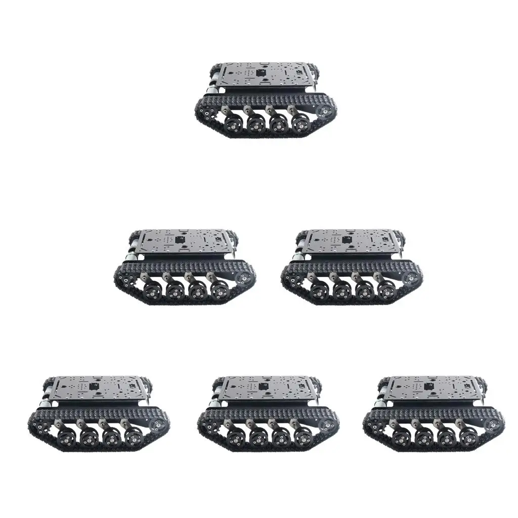 Smart Robot Tank Car Aluminum Alloy Tracked Chassis Durable DIY Kit for Educational Robotics