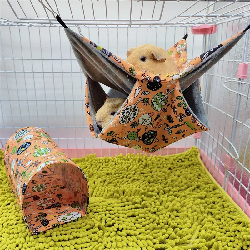 Hamster Cage Ferret Tunnel Small Pet Concealed Passage Nest Foldable Guinea Pig Chinchilla Hideout Channel Pets Cage Accessories