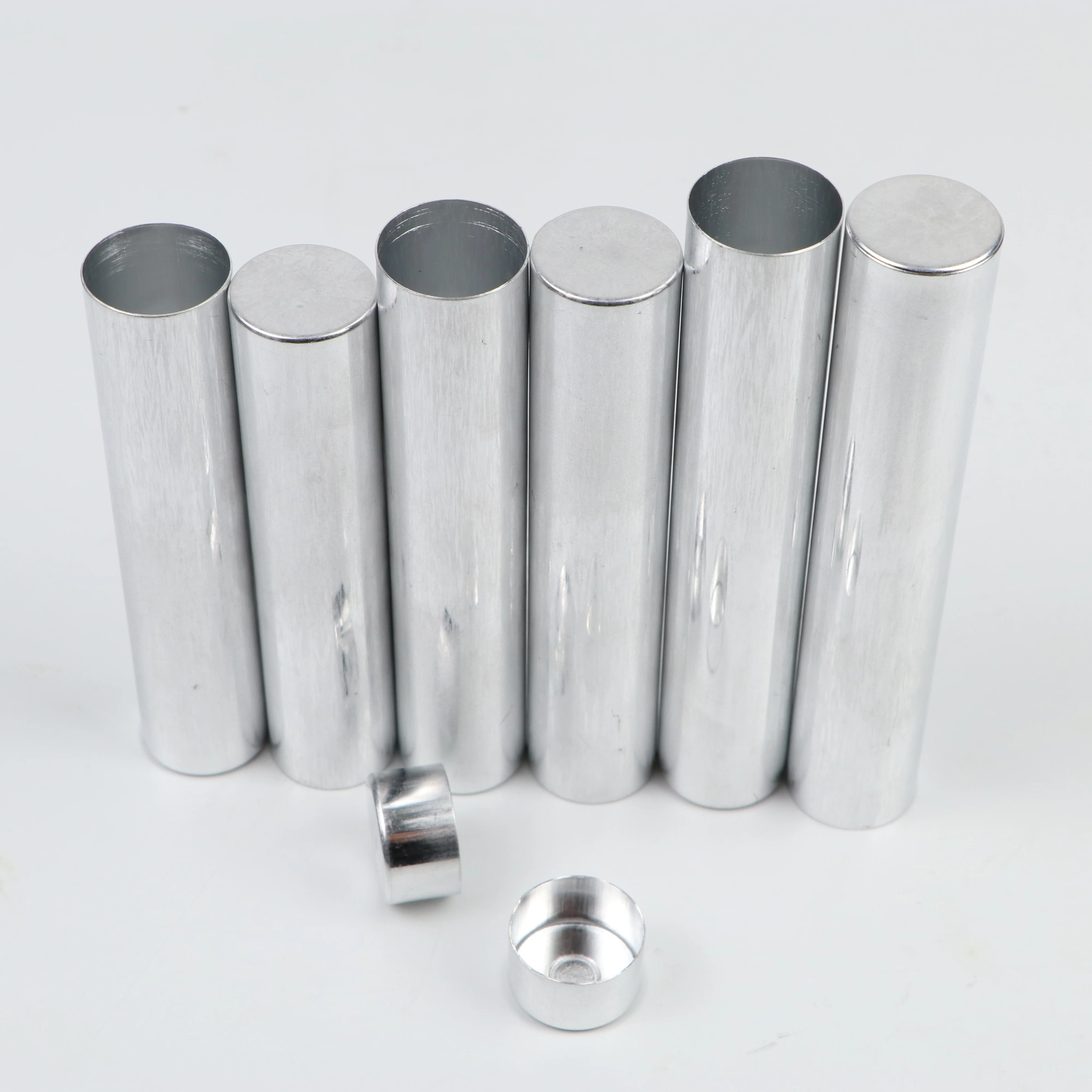 100pcs OD22*100/110/120mm Dental Empty Aluminum Tube with Cover Dental Lab Valplast Materials for Dentures