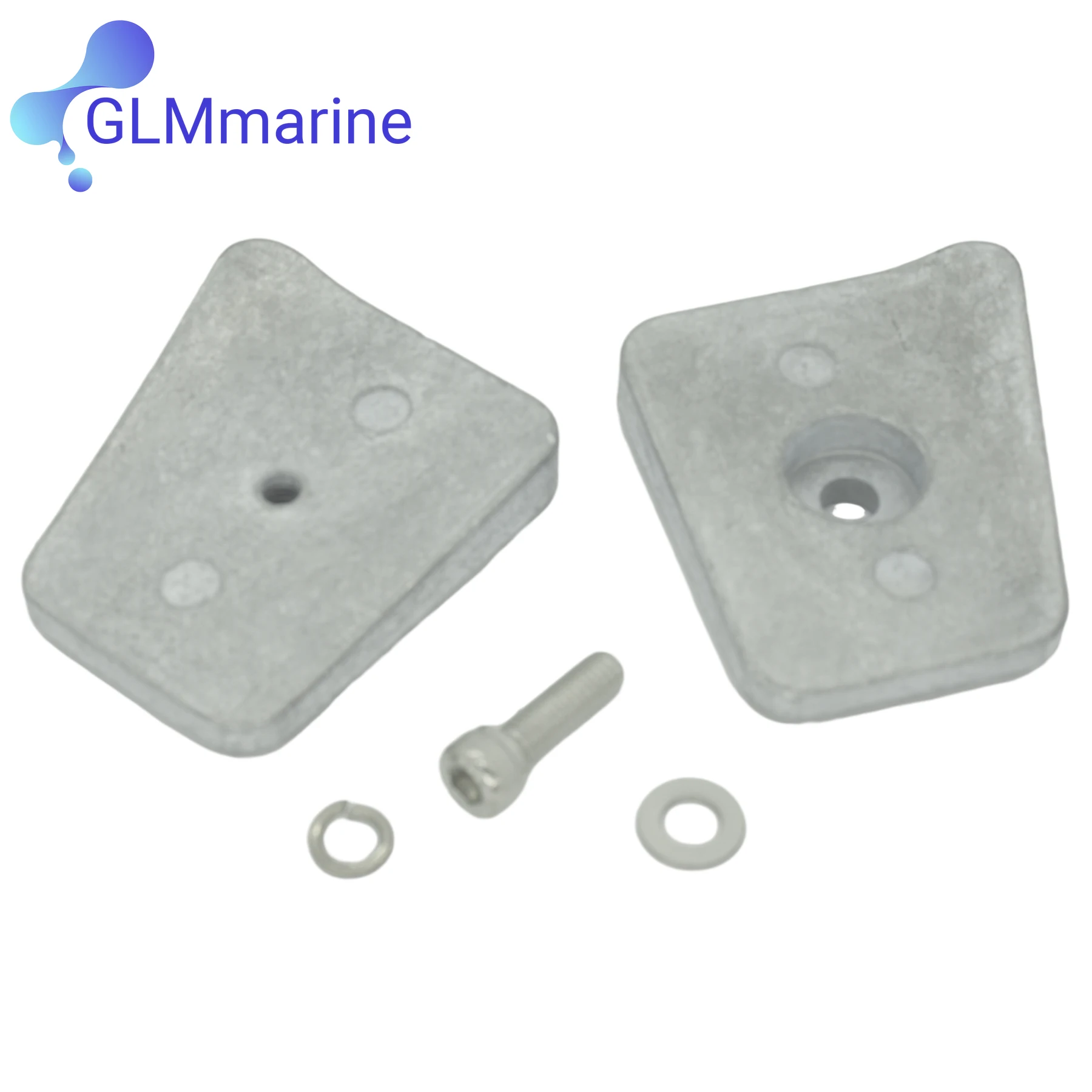 450-00914 NEW Lower Unit Zinc Anode Double Plate with Bolt 5007582 for OMC Johnson Evinrude BRP 20-35 HP Outboard Engine 434029 image 2