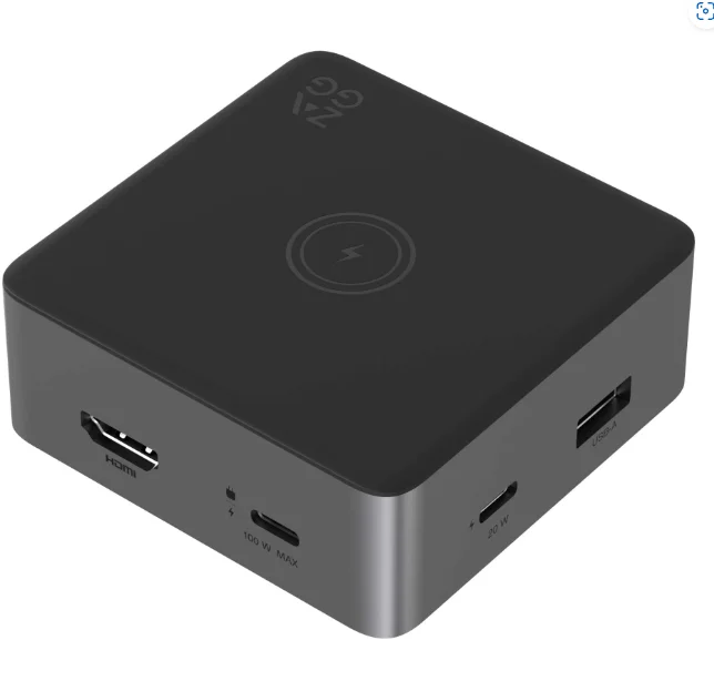 

"4-Port Hub with Wireless charging For Android, ChromeOS, iPadOS, iPhone, macOS, USB-C Devices, Windows"