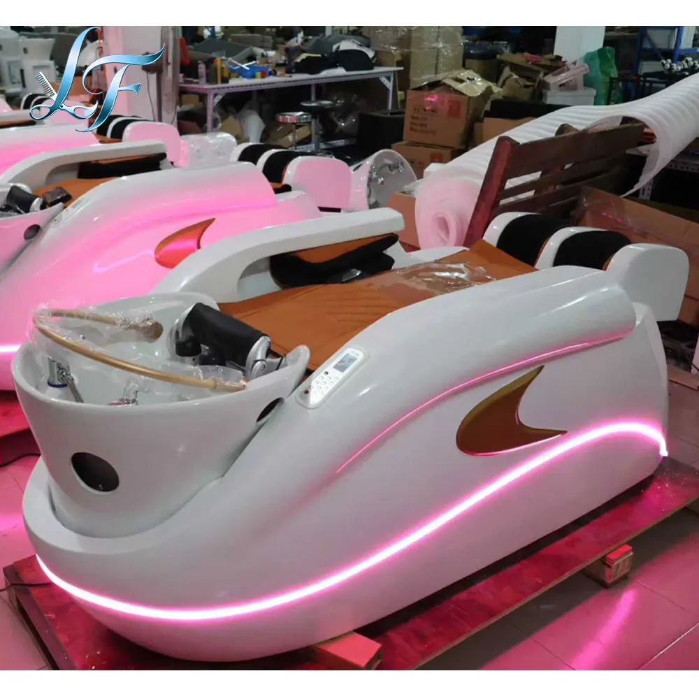 Electric Massage Lay Down Water Circulation Head Spa Massage Bed for Hair Salon