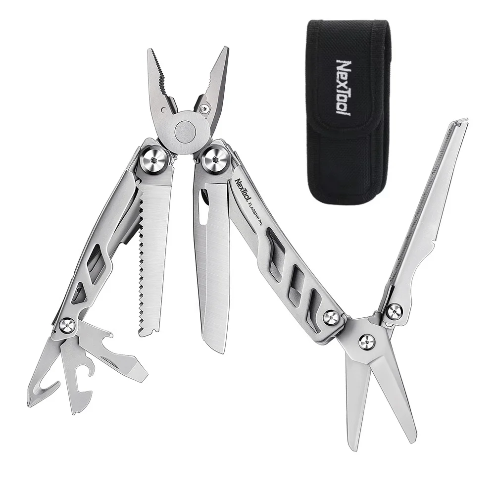 NexTool Flagship Pro 16-in-1 multifunctionele tang zakmes met schaar, flesopener, compact EDC-gereedschap voor kamperen