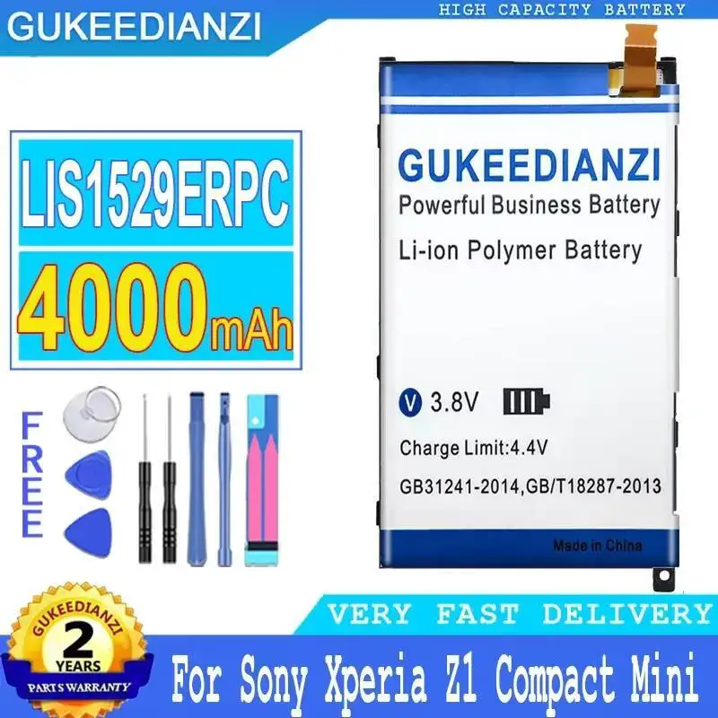 

Высокоэффективный аккумулятор для мобильного телефона LIS1529ERPC 4000 мАч с быстрой зарядкой для Sony Xperia Z1 Compact Mini Z1mini D5503 M51w SO-04F