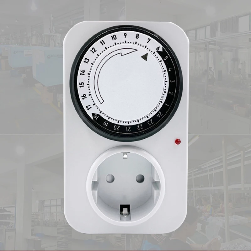 ABILKEEN 24H Mechanical Timer Switch EU US UK Plug Programmable Auto On/Off Power Saving Socket Overload Protection