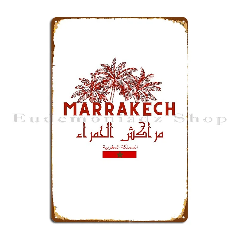 Marrakech City Tourism Marrakech Morocco Metal Signs Iron Cinema Wall Custom Tin Sign Poster