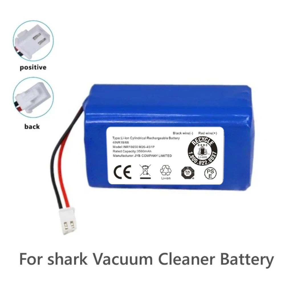 Ersatzakku RVBAT850 für Shark Ion R75 R85 RV850 S87 Roboterstaubsauger 14,4 V 3500 mAh Lithium-Ionen-Originalteil-Upgrade
