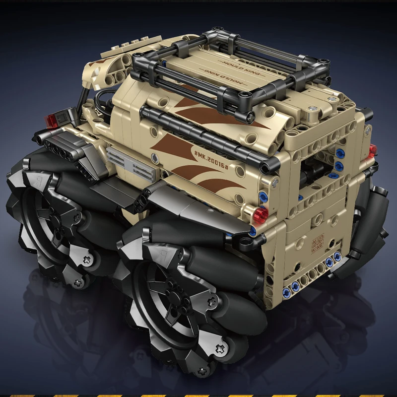 MOULD KING-bloques de construcción de vehículos todoterreno para niños, control remoto, militar, RC, ATV, 20016