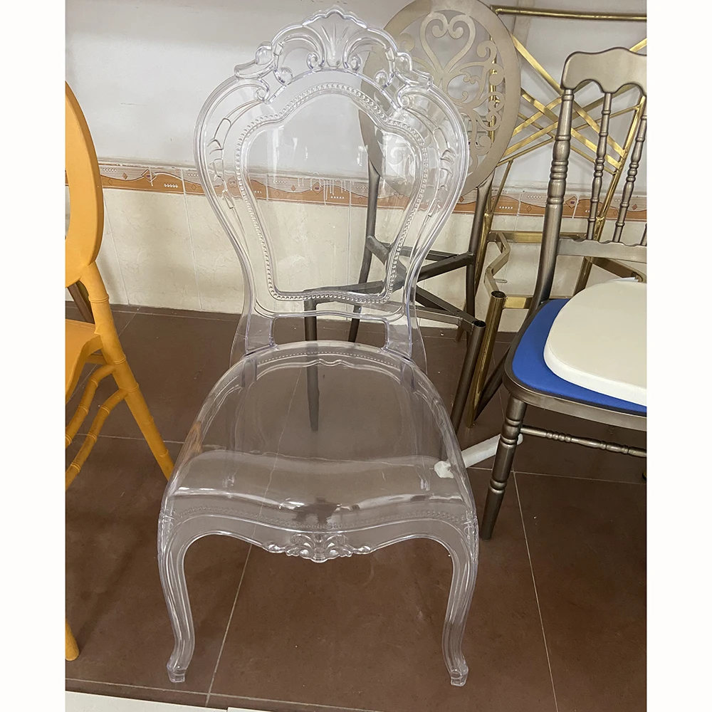 ML-R18 Factory Outlet Stackable white resin Plastic Chivari WeddingTiffany Chair