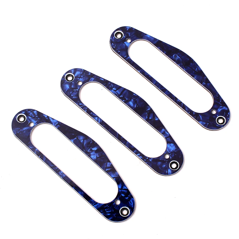 

3pcs Single Coil Pickup Ring Blue Mounting Guitar Parts Accessories Electric Humbucker Replacement TL Style Durable