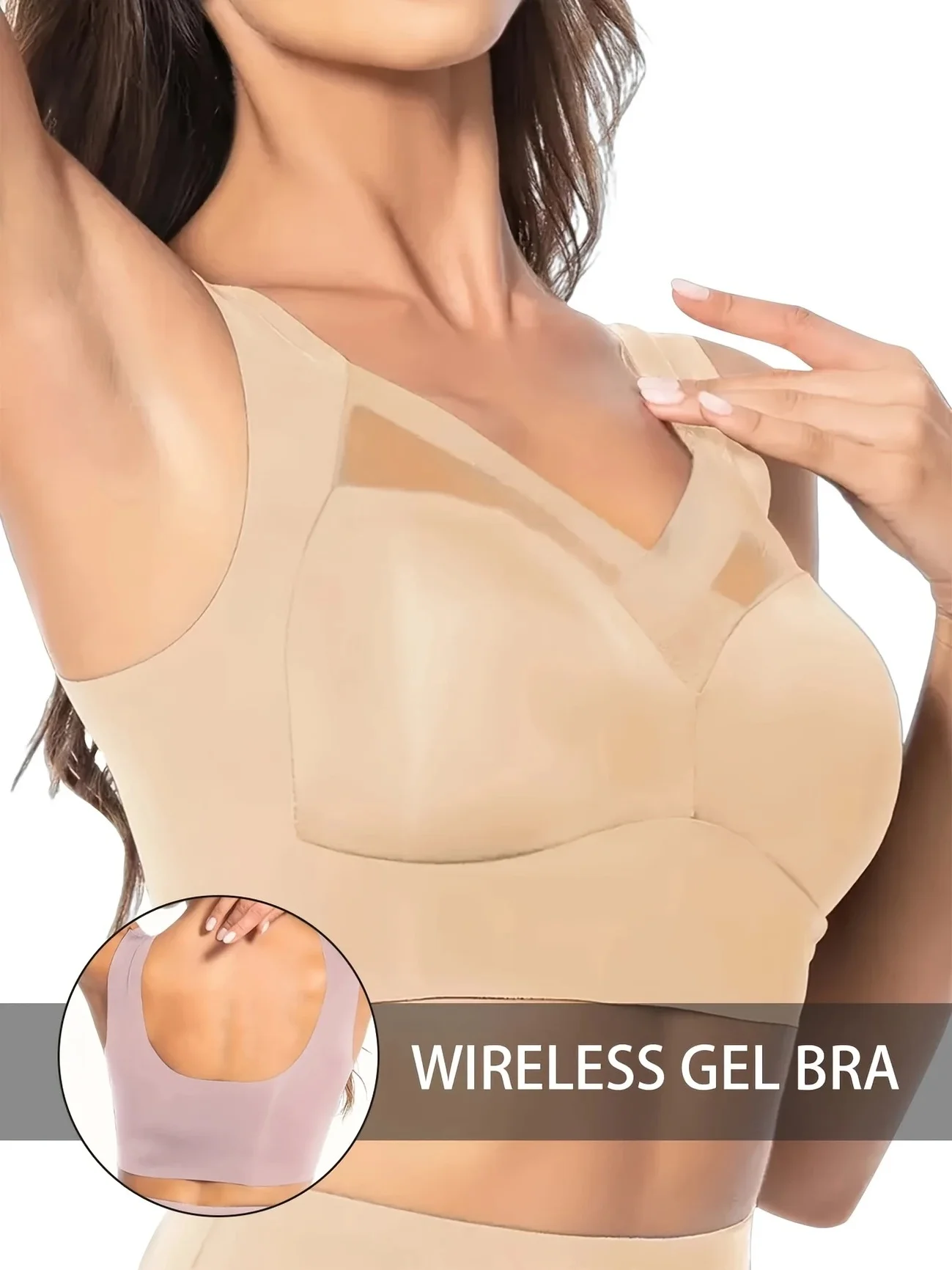 حمالات صدر أنيقة للسيدات مكونة من 7 قطع بتغطية كاملة، مقاس كبير، رافعة للأعلى ومضادة للترهل، حمالات صدر ترويجية للسيدات وملابس للاستلقاء