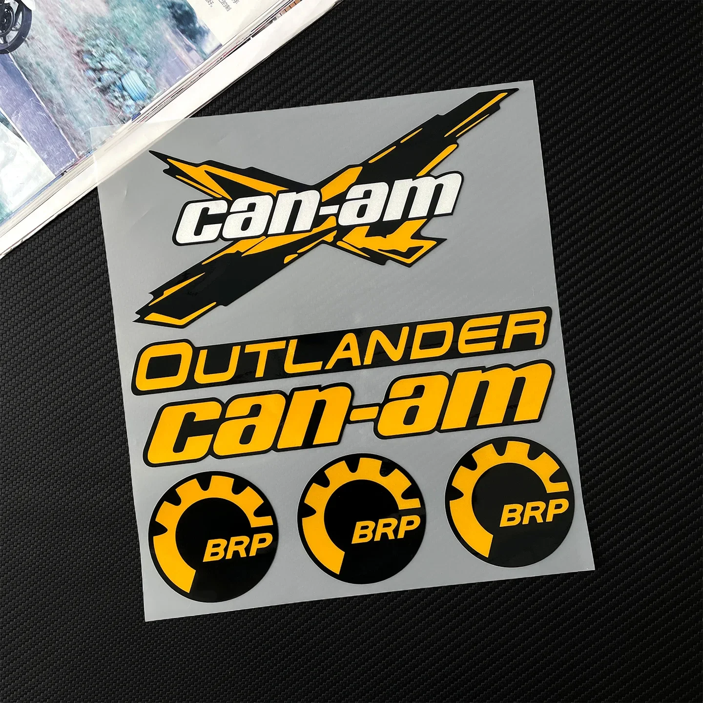 For BRP CAN-AM Decal OUTLANDER ATV UTV SSV Vehicles Rotax PRO Pvc Stickers Racing Power Sport ReflectiveSticker Quad Accessories