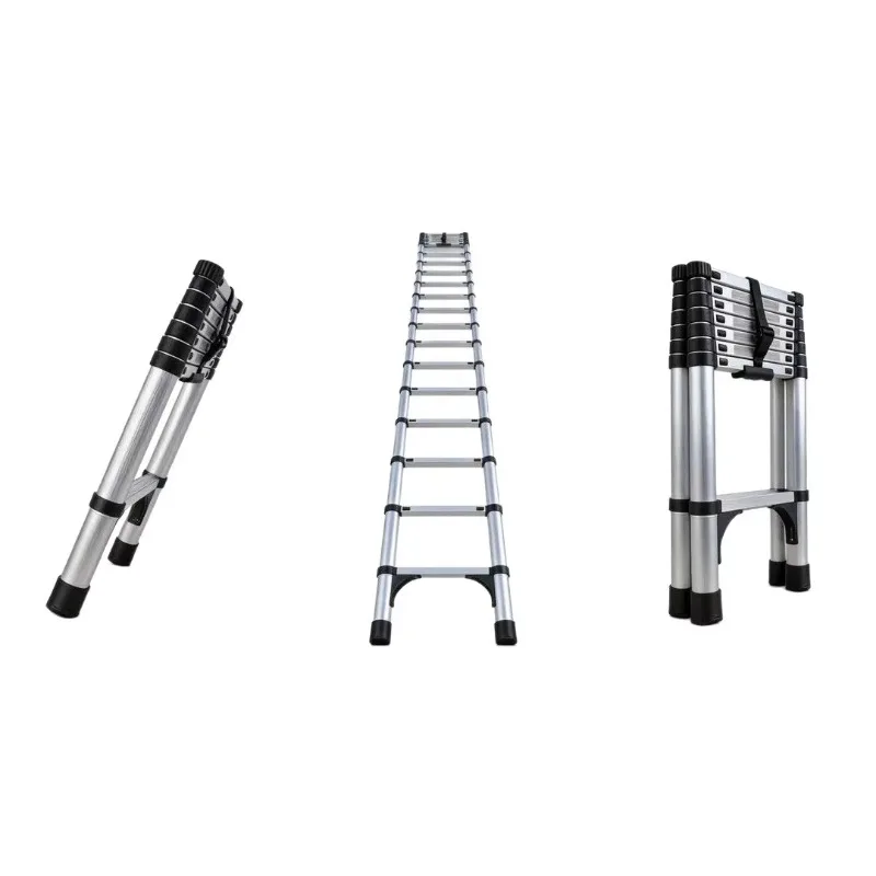 High End Industrial Telescopic Ladder  Wholesale Price Aluminum Ladder 2-6.2 Meter High Quality Telescopic Ladder
