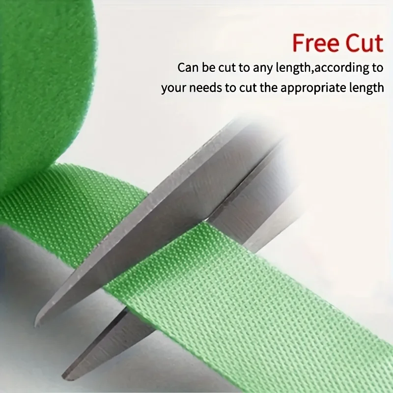 100cm 10 Rolls Self Adhesive Nylon Plant Ties Adjustable Hook Loop Reusable Fastening Tape Garden Twine Band Cable Tie