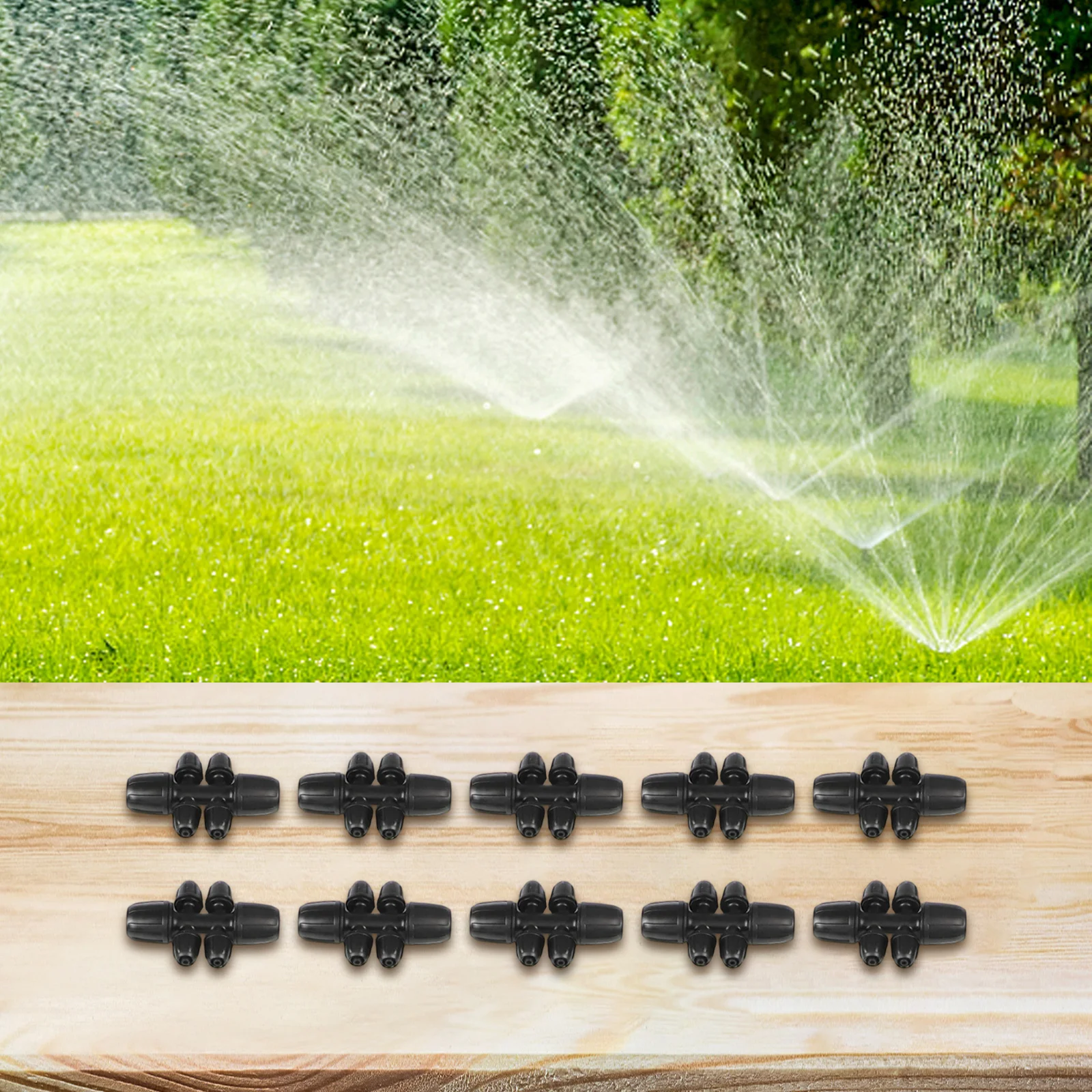 Robust Irrigation Connectors 30 Locked Barbed Tee Connectors for 8mm and 4mm Tubing Enhance Water Flow in Your Garden
