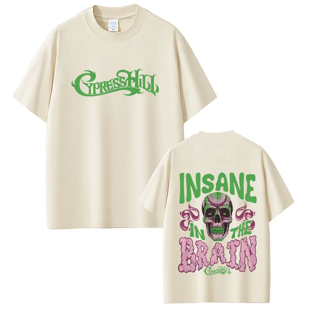 

Rapper Cypress Hill Black Sunday Insane in The Brain Tshirt Skeleton Print T-shirt Men Women Fashion Hip Hop Oversized T Shirts