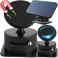 360°rotatable Car Cell Phone Holder Solid Rotating Magnetic Cell Phone Holder Adjustable Lift Aluminum Alloy Adsorption Bracket