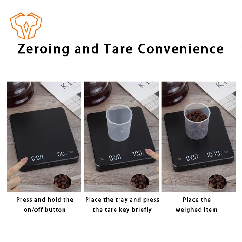 Household Kitchen Scale Coffee Food Baking Quantity Counting Electric Charging Electronic Scale Home Timemore