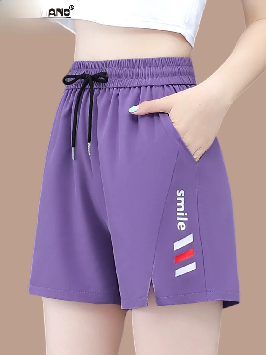 TUCANO Hoge Taille Qui Dry Sport orts Vrouwen Zomer Dunne Wijde Pijpen Broek Casual Loose Fit Polyester Vezel Hoge Taille orts