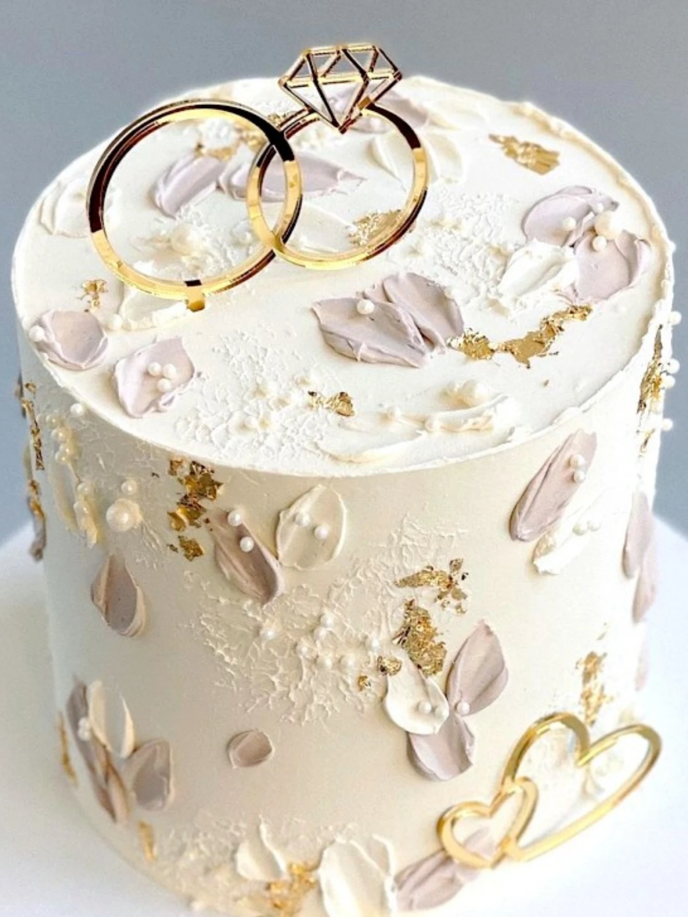 قطعة واحدة من كعكة الأكريليك الدائري الماسي - ديكور للزواج/الخطوبة/الذكرى السنوية/عيد الحب، مستلزمات الخبز #3