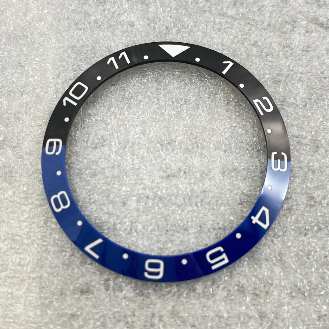 Digital Dual Color Coco Assista Anel, Cerâmica e Alumínio Anel Boca, Adequado para Substituição SUB Watch Case, Preto e Verde Watch, 40mm, 38mm