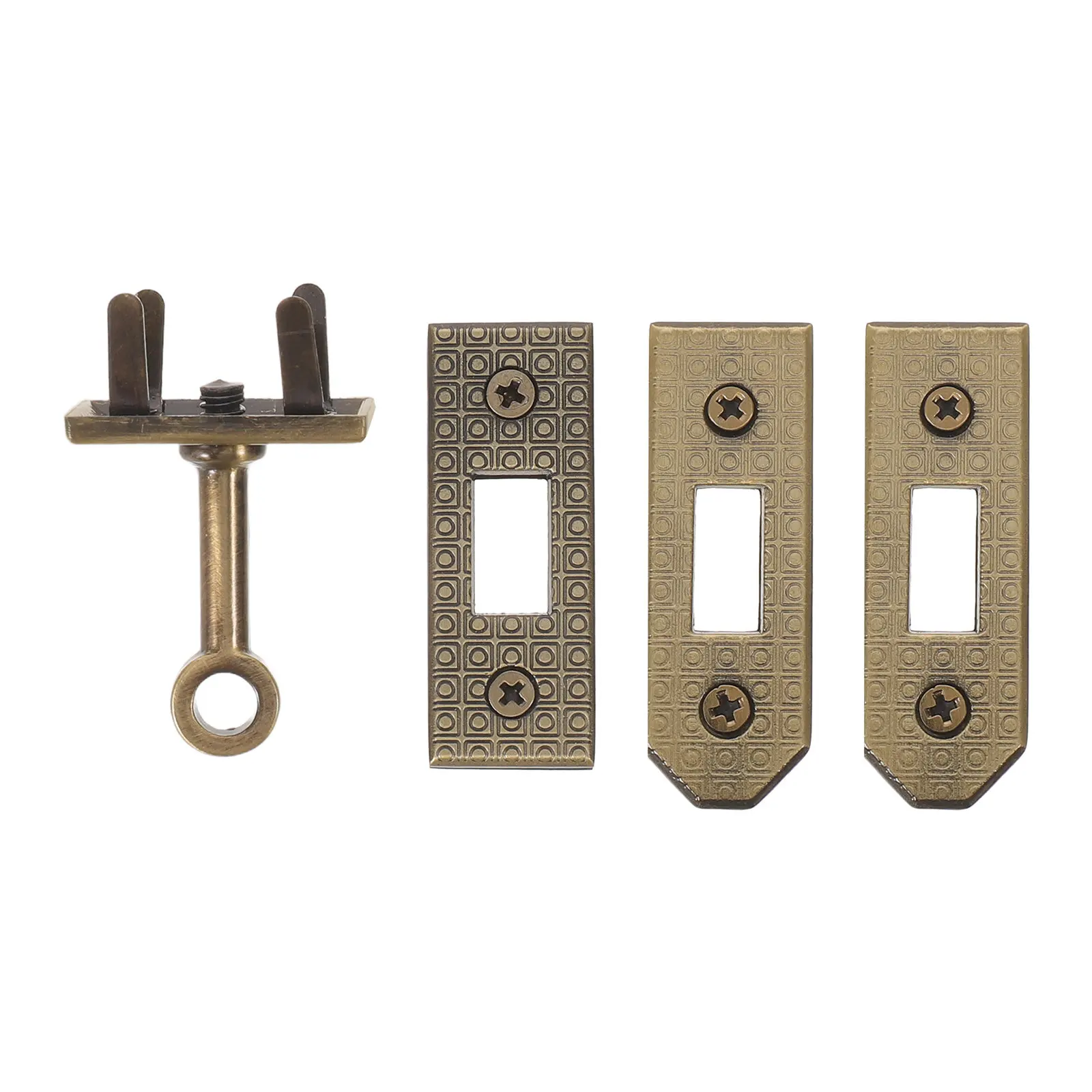 4Pcs Bag Lock Clasp Metal Purse Rectangular Turn Lock Vintage Handbag Hardware Supplies Secure Closure Repair Replacement