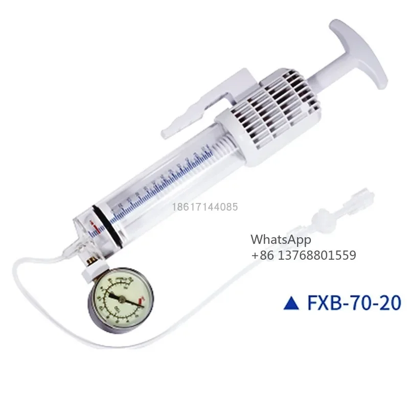 Balloon Dilatation Pressure Pump with Pusher for PTCA Surgery in Hospital, Disposable Dilatation Balloon Pressure Pump 30atm