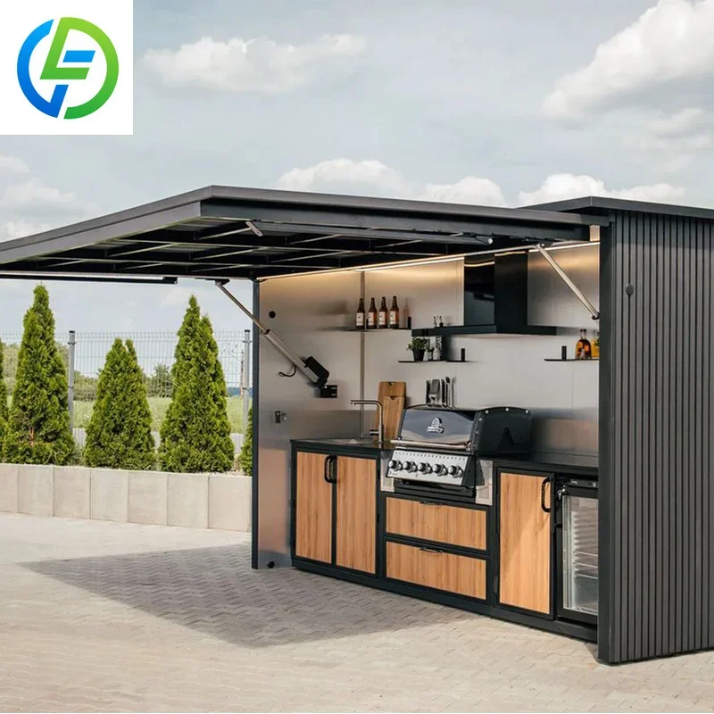 Cuisine Exterieur Modulaire Aluminium Eco-Friendly Portable Durable Outdoor Kitchen Pod BBQ Grill Cabinets