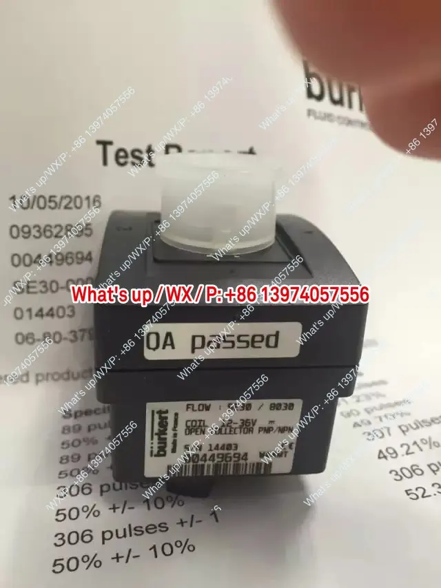 Burkert Flowmeter SE30/8030-12-36 V Impeller Sensor 00423914 00423913  00449694