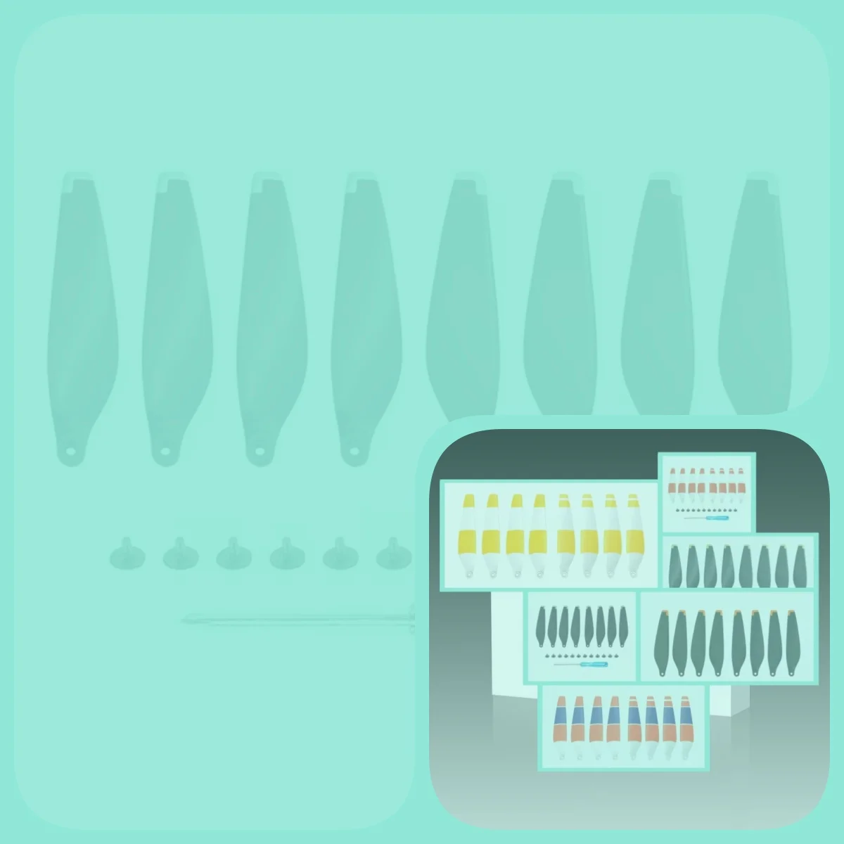 

8 шт. малошумных пропеллеров 6030F для дрона DJI 3 Pro, запасные части и аксессуары для радиоуправляемых гоночных квадрокоптеров