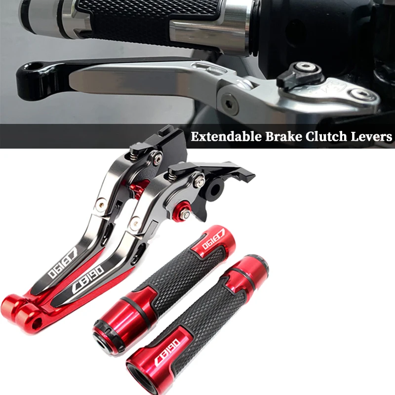 

Motorcycle Accessories FOR CB190 ALL YEARS CB190R 2015-2023 Extendable Brake Clutch Levers Handlebar Grip Handlebar Grips