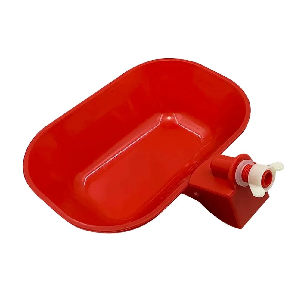 5 Pieces of Red Automatic Water Dispenser For Chickens Ducks Geese Water Bowls Poultry And Birds Poultry Feeding Products