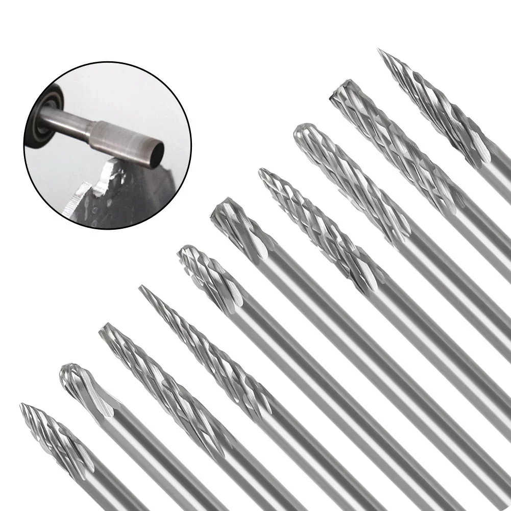 

3*3 Metal Drawing Carbide Milling Cutter Rotary Tool Burr CNC Engraving Abrasive Tools Metalworking Milling Polishing