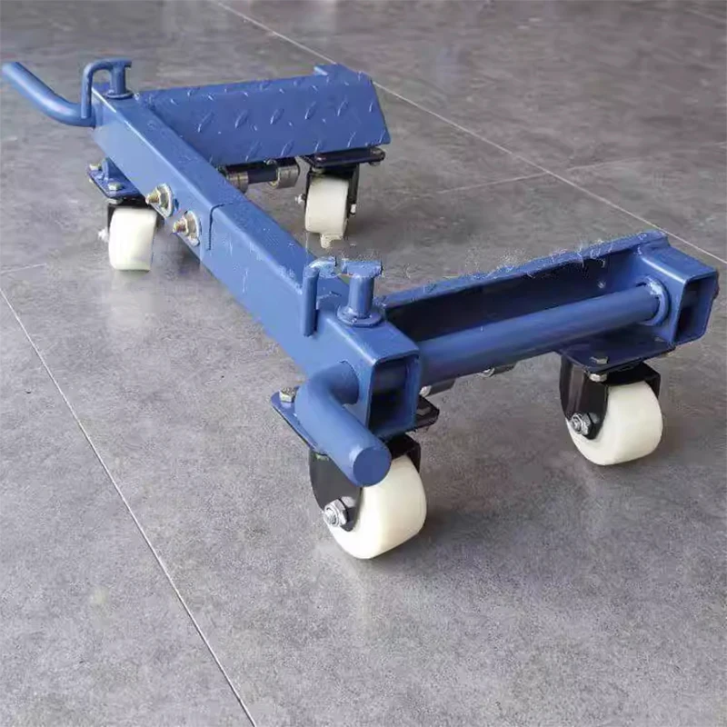 Portable Car Lifter Wheeled Transport Jack 4-Wheel Alignment Lever-Style Car Transport Cart Portable Car Tire Skid Transport Too