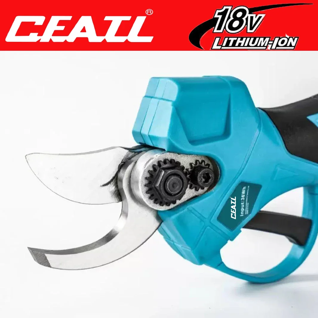 

️Wireless Electric Scissors 18V Battery Garden Fruit Tree Pruning Machine LED Display 30mm Rechargeable Electric Scissors