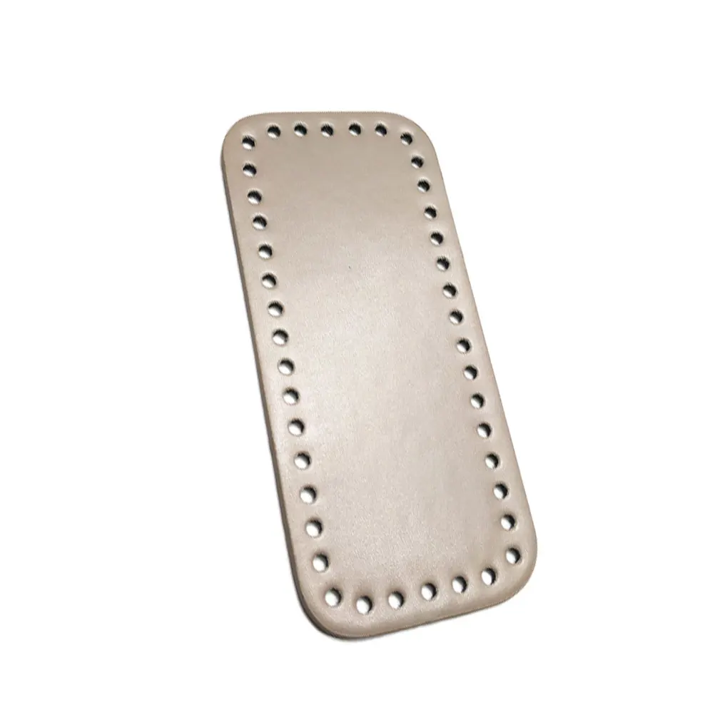 

Silver PU DIY Bag Bottom Base Gloss Lamination Needle Crochet Durable Practical Pouch Accessories for Handmade Sewing