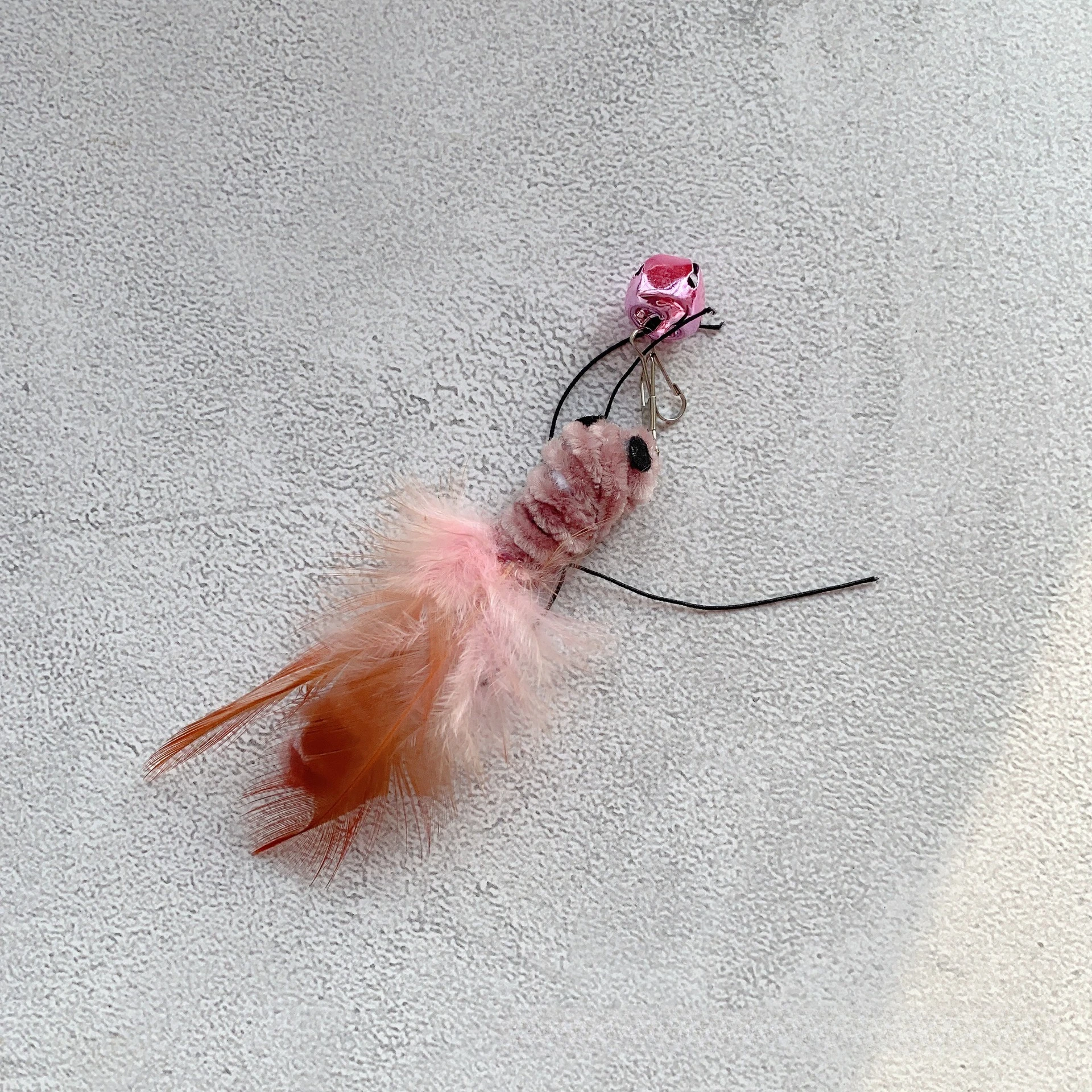 2/3pcs Plush Artificial Insect Cat Toy Accessories Replacement Head Cat Funny Teaser Stick Interactive Wand Feather Bug Pet Toy