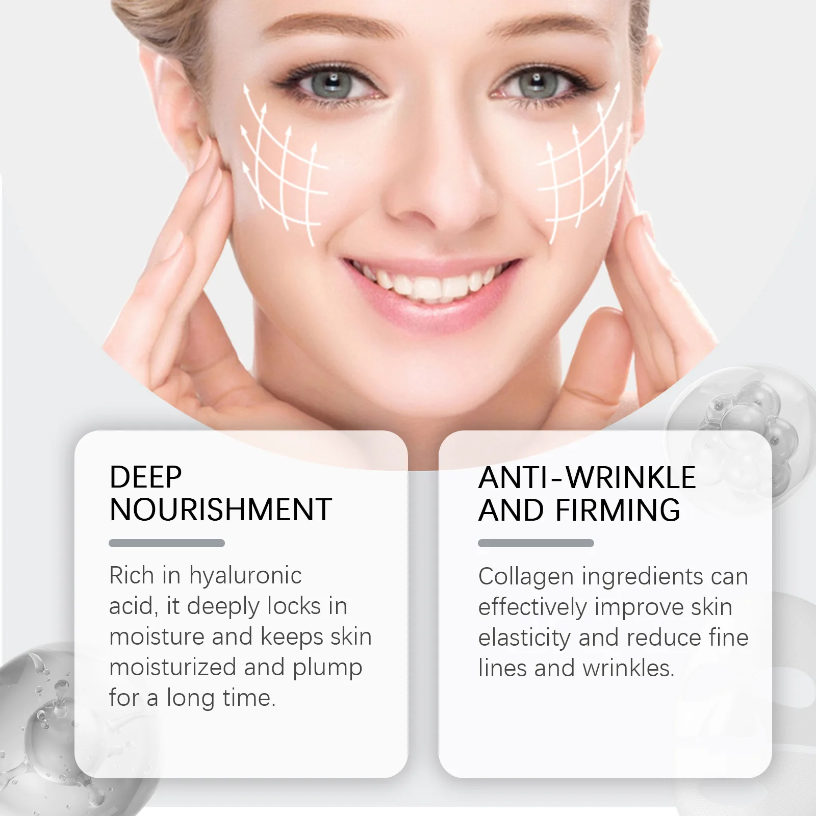 EELHOE Rejuvenation Face Hydration Mask Firm Skin Tightening Moisturizing Skin Care Nourish Lifting Facial Hyaluronic Acid Mask