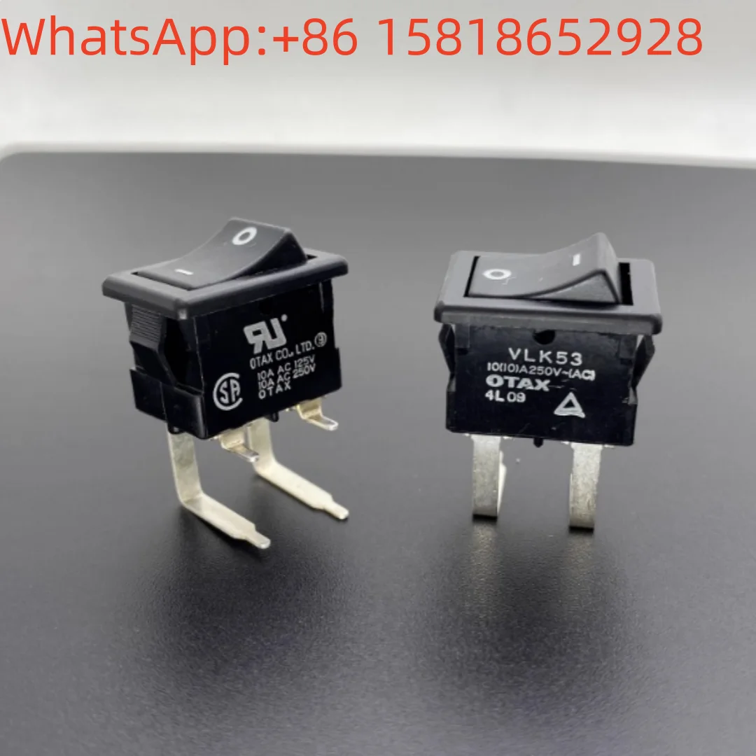 2pcs OTAX VLK53 rocker ship-type switch button 4 bent pins 2 positions 10A ship-shaped power button
