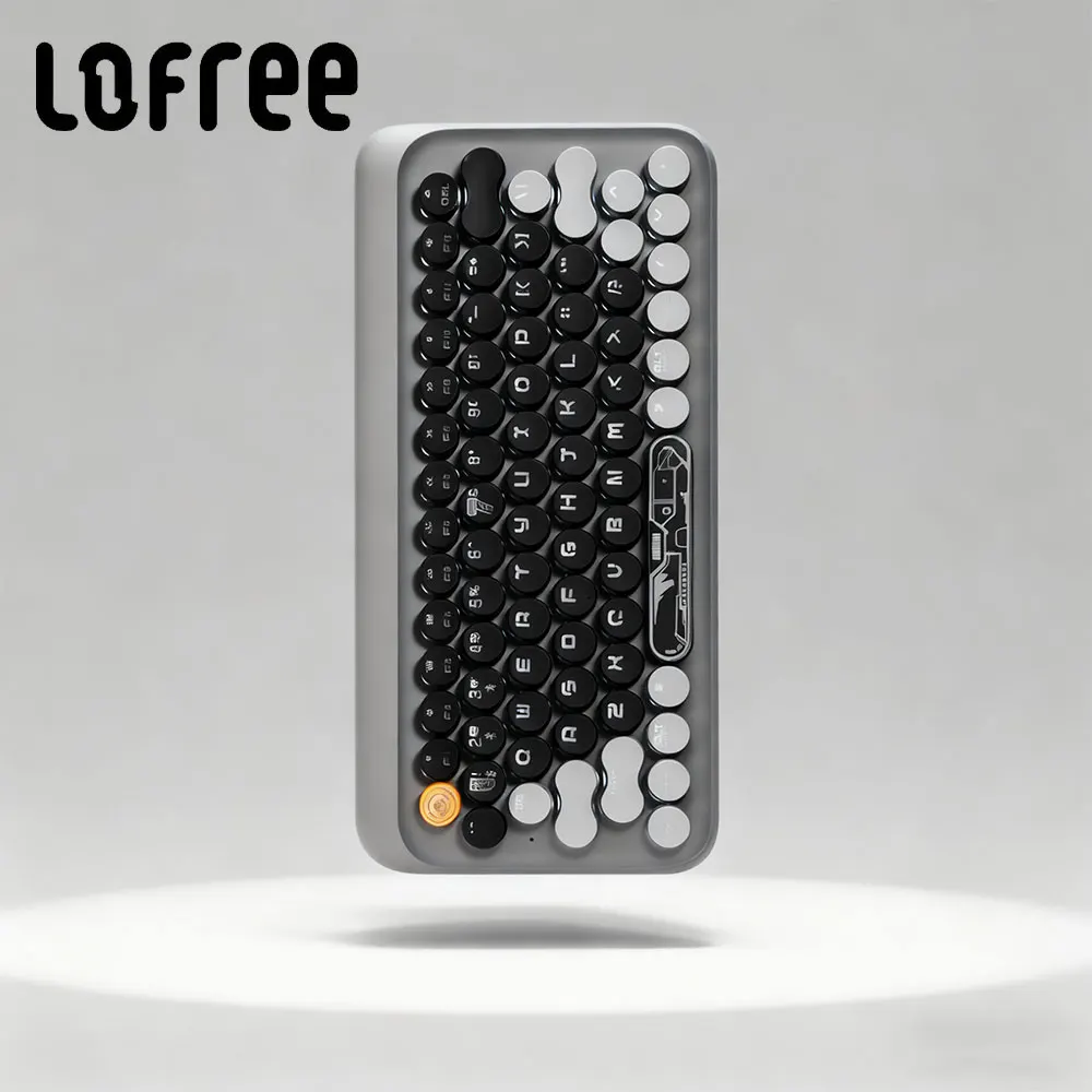 

Lofree Wireless 2.4 Bluetooth Mechanical Keyboard Mouse Set Dual-model Laptop&Computer IPad Multi-platform Tea Roller Dot Keycap