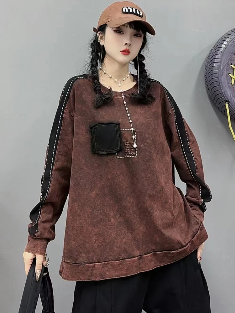 Max LuLu Chinese Design Winter Womens Fashion Vintage Embroidery T-shirts Loose Casual O Neck Clothes Ladies Classic Cotton Tops