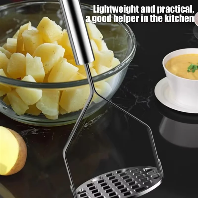 

Mud Press Pashing Machine Stainless Steel Potato Masher Manual Fruit Vegetable Pushing Food Crusher Home Kitchen Gadget