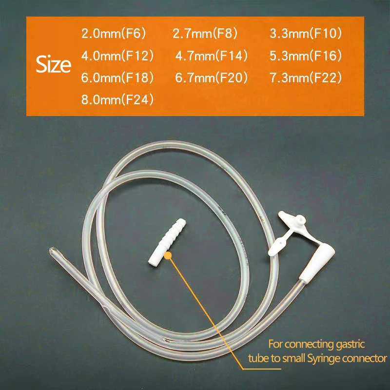 50/100cm 2.0mm-6.7mm Stomach Tube with Centimeter Marks Dog Cat Animal Silicone Rubber Feeding Tube Veterinary Hospital Tools