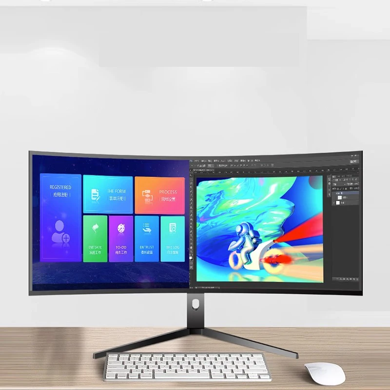 40-Inch Curved 75HZ Computer Monitor 5K Resolution HDR IPS Panel High LED LCD Type-C Interface Business Series Gaming Desktop PC