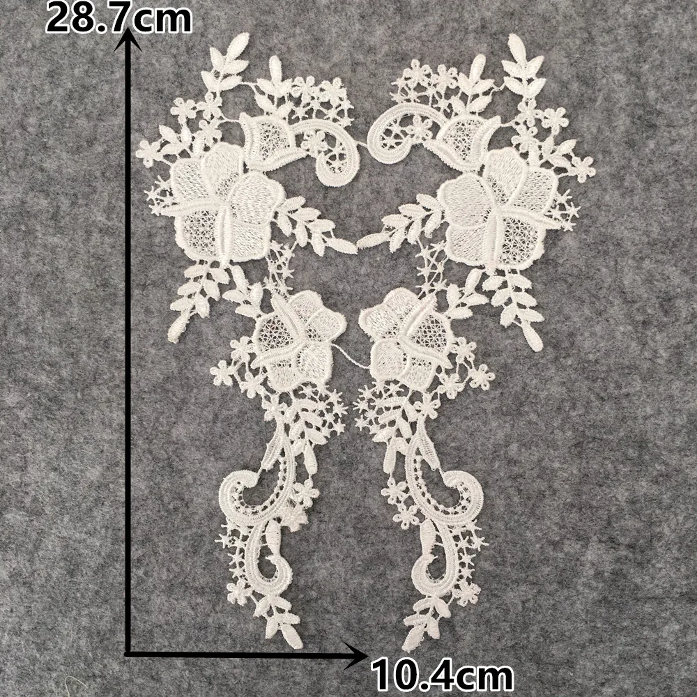 Wholesale sales of 1-10 pieces of polyester with different colors embroidered lace DIY sewing decorative clothing accessories