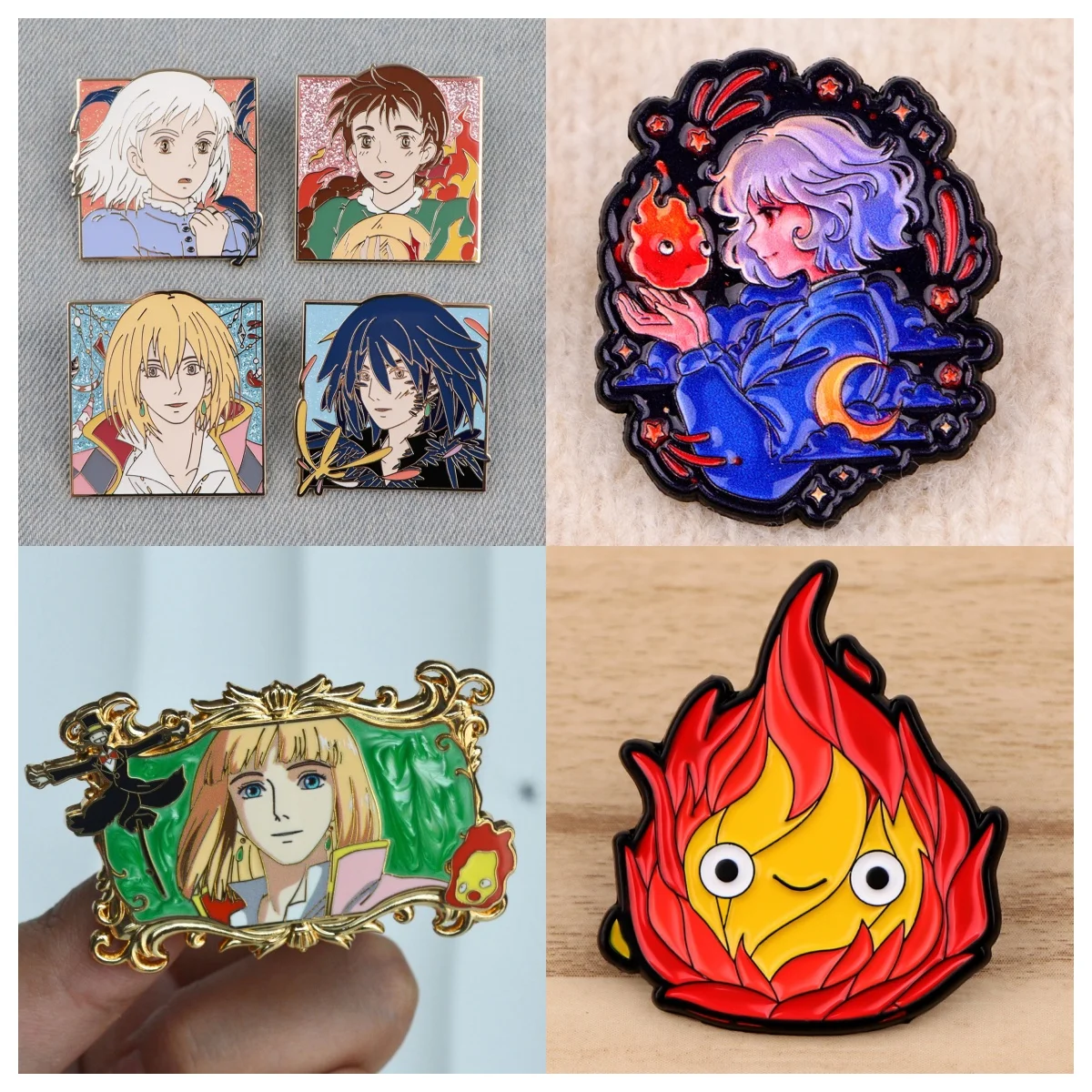 Lebendige Anime Emaille Pin Anstecknadeln Kleine Flamme Metall Brosche Abzeichen Auf Rucksack Kleidung Mode Schmuck Accessoires Fans Geschenke