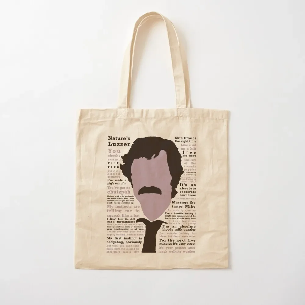 

Mike Wozniak Taskmaster Quotes Tote Bag Women bags Fabric bag shopper bags for women shopper bag women canvas