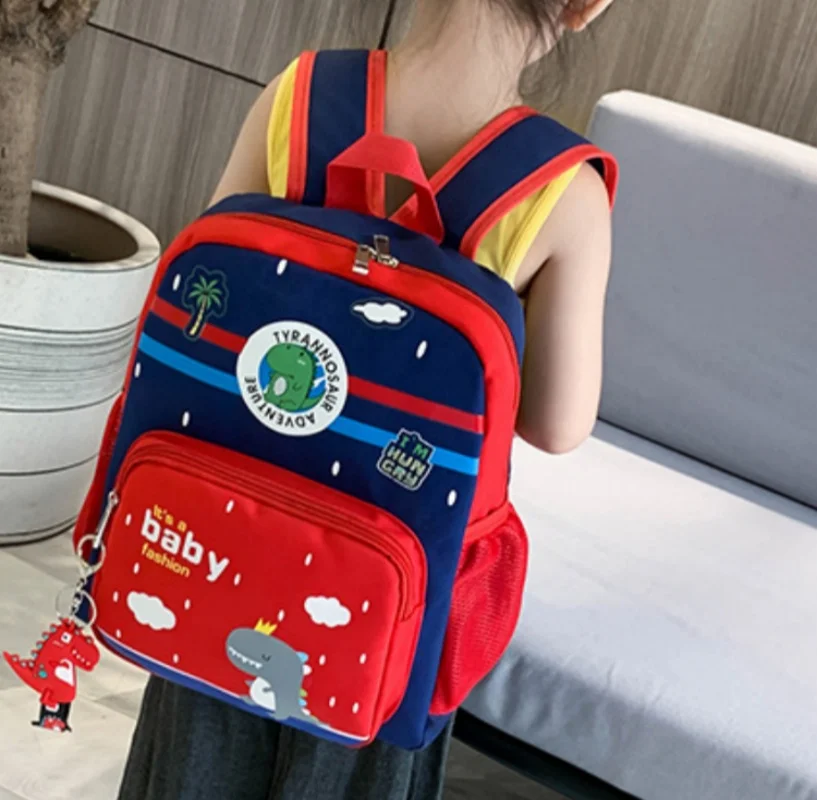 Mochila de dinossauro personalizada para crianças, saco de livro com nome personalizado, mochilas de lanche infantil, meninos, bordados, seu nome